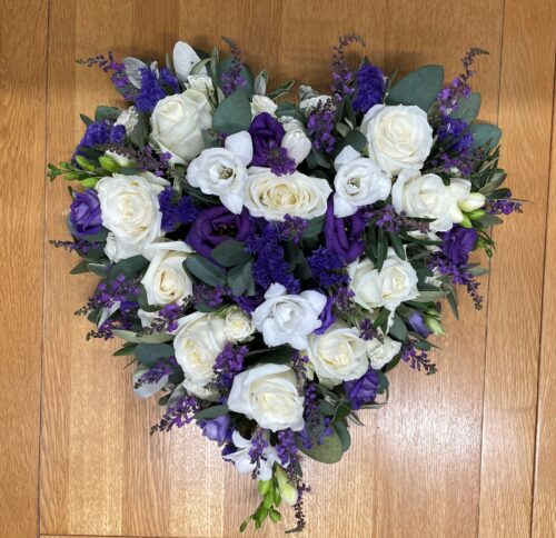 Purple & white heart